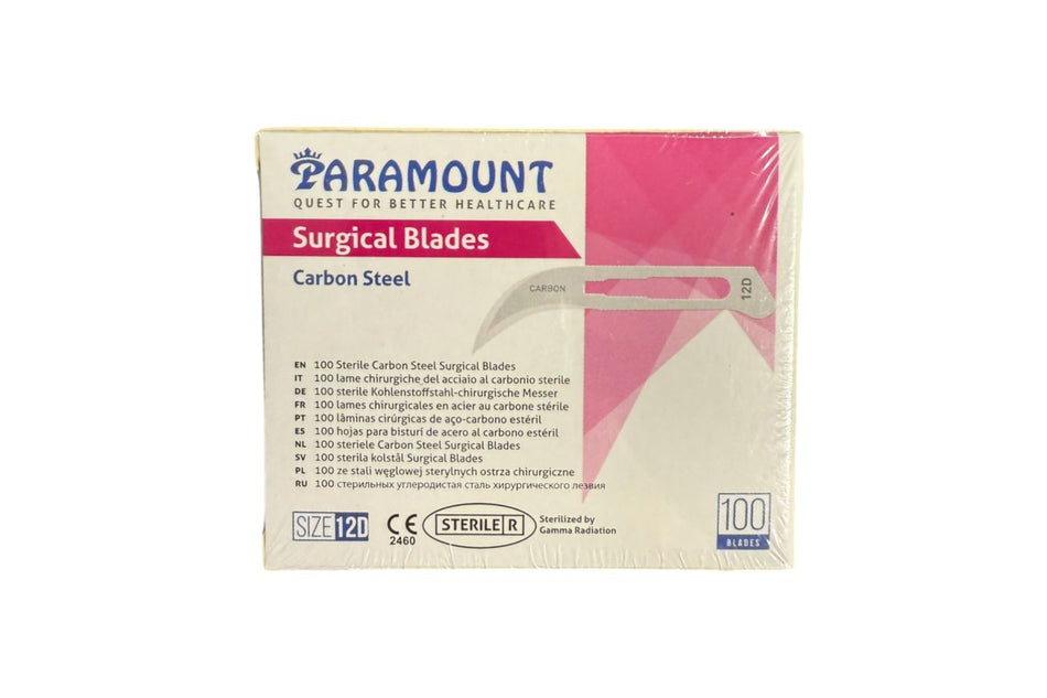 Scalpel blades no. 12D, pack of 100 pcs.