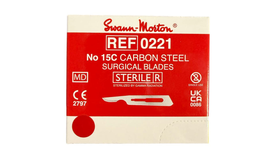 Scalpel blades no. 15C mini, pack of 100 pcs.