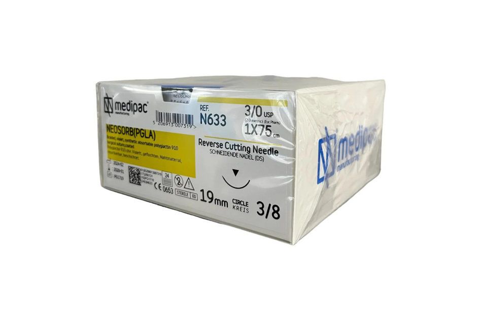 Neosorb (similar to Vicryl ordinary) - Absorbable. Pack of 24 pcs.