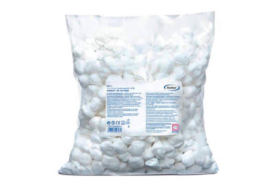 Gauze balls size 1 (Ø1.5 cm), pack of 500 pcs.