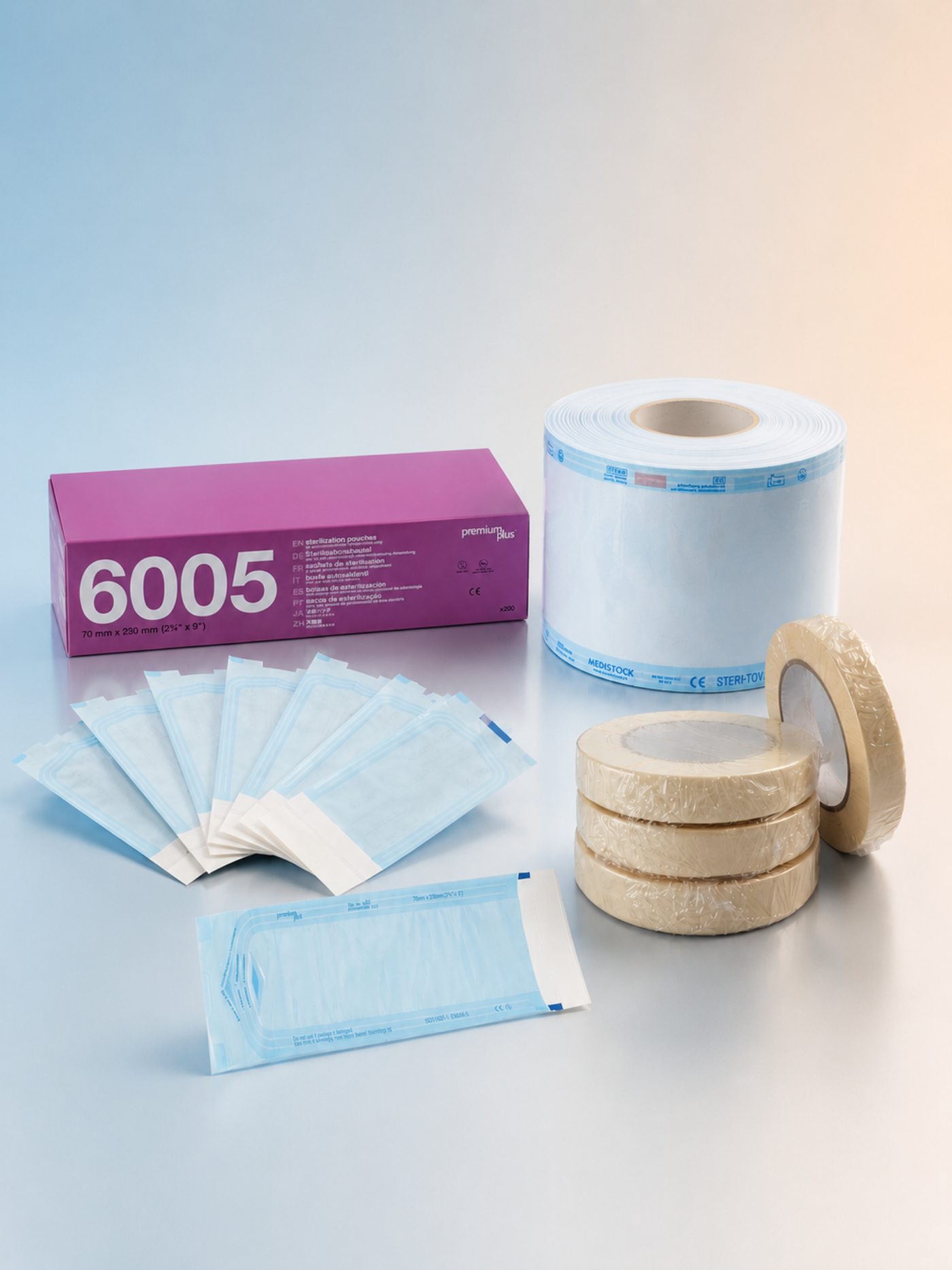 Autoclave pouches and rolls