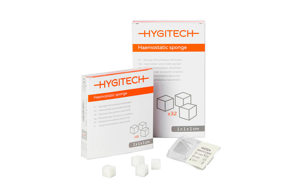 Hemostasis pieces 1 x 1 x 1 cm