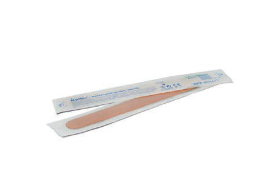 Sterile 15 cm wooden tongue spatula, pack of 100 pcs.