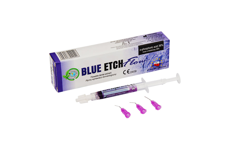 Blue Etch with or without flow gel 36%, pack of 10 ml.