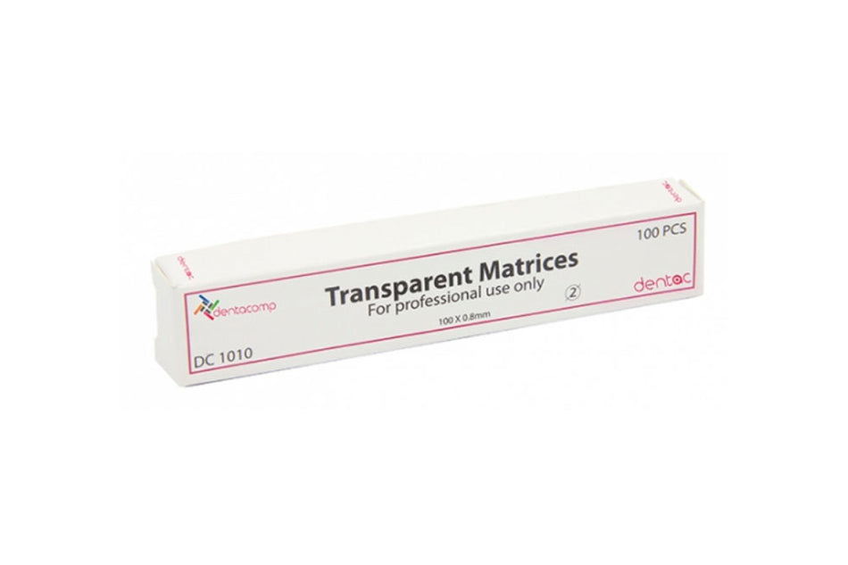 Straight transparent dies, pack of 100 pcs.