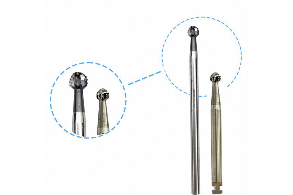 Round bur with cross section