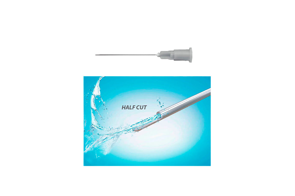Halfcut irrigation needles 27G, pack of 25 pcs.