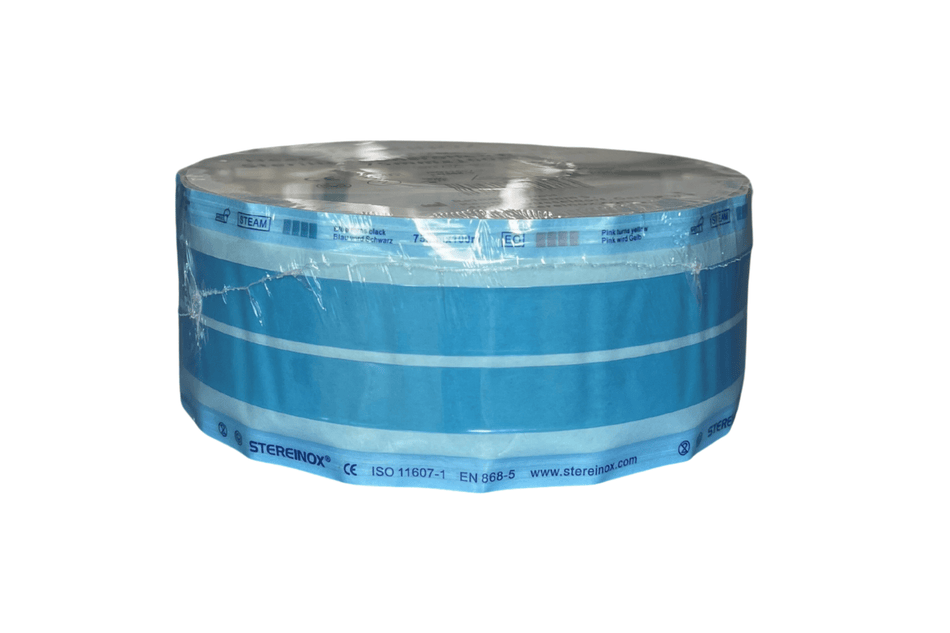Autoclave roll with fold 7.5 cm x 100 m.