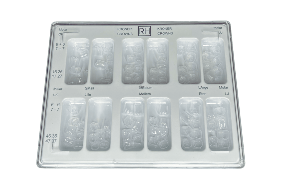 RH crown OK/UK molar assortment with 72 pcs