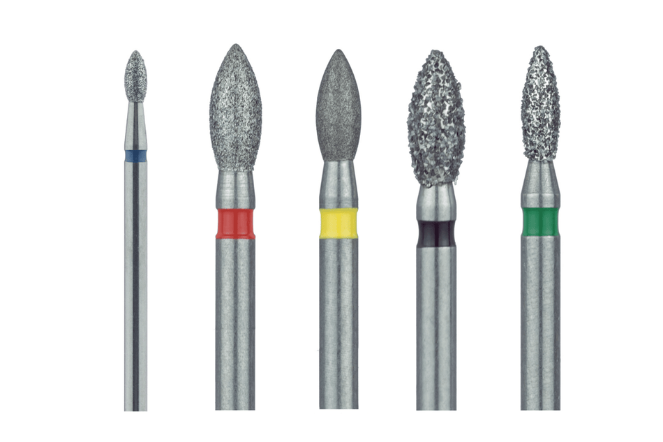 Pointed football diamond drill, pack of 5 pcs. (FG/CA/HP)