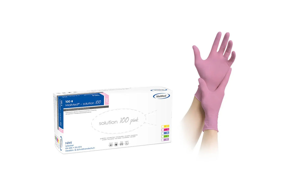 Pink nitril glove, 10 x 100 pcs.