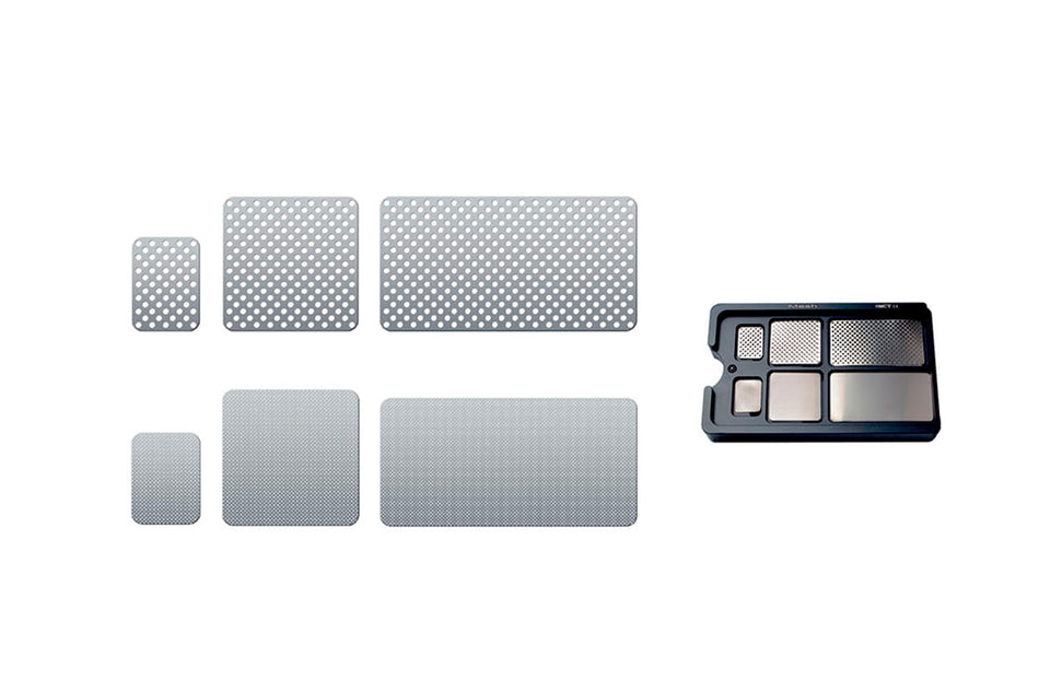 Titanium mesh set.