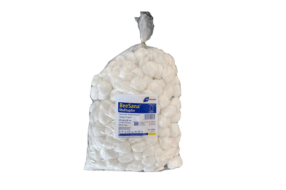 Gauze balls size 4 (Ø4 cm), pack of 250 pcs.