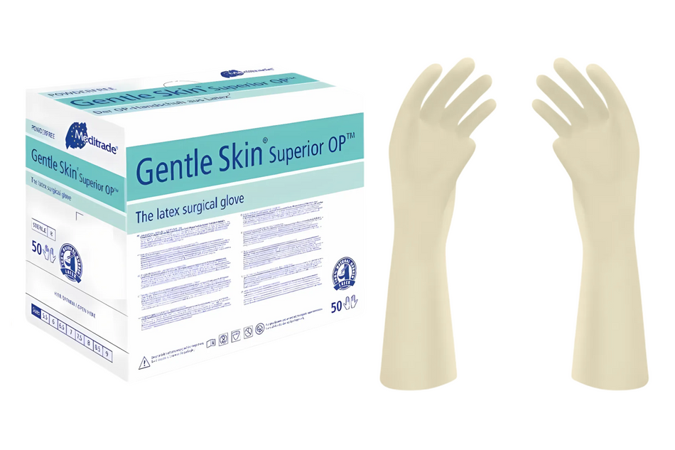 Gentle skin latex gloves, pack of 50 pairs