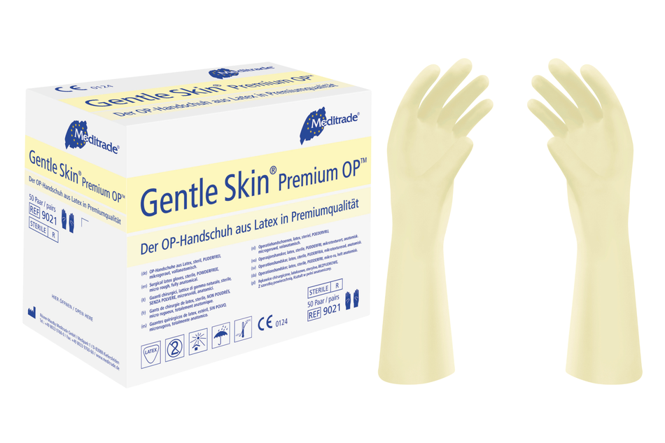 Premium latex gloves, pack of 50 pairs