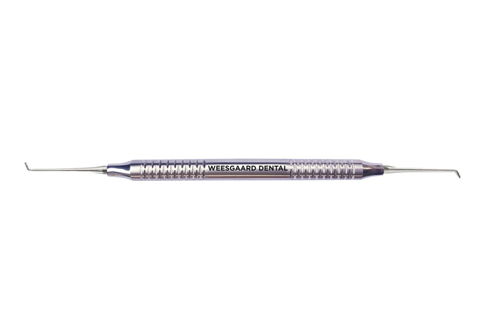 Retrograde stop, apical condenser 90 degrees, 0.8 mm round and flat end.