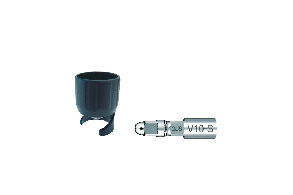Adapter for plastic tips with key